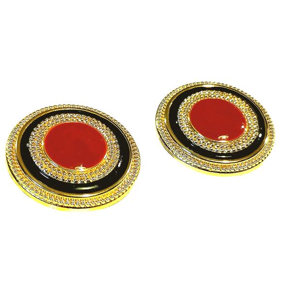 Vintage Lot 5 Sets Business Casual Metal Stud Post Earrings - Picture 6 of 7